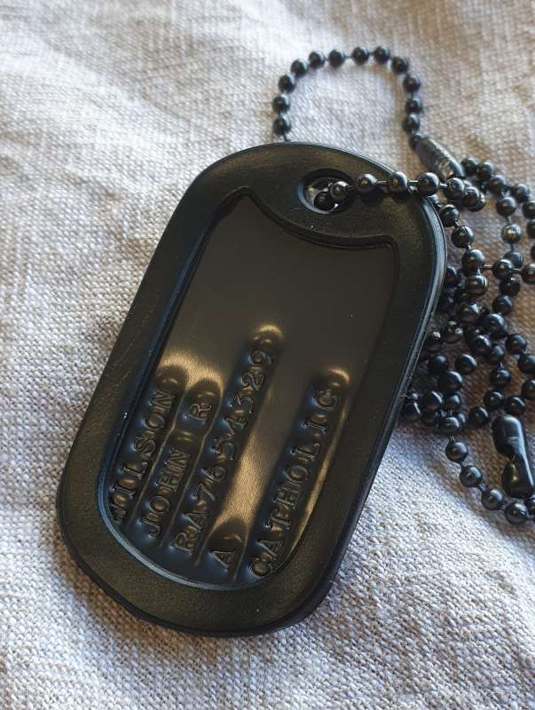 Custom Embossed Black Special Forces Military Army Ranger Navy Seals Dog  Tags