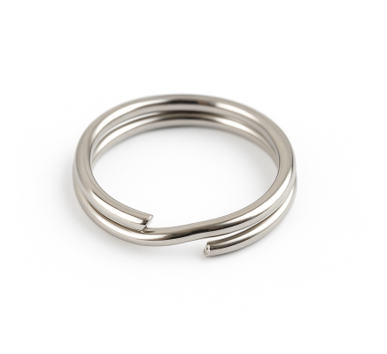 20mm Nickel plated steel dog tag split ring