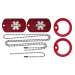 medic alert tags components red