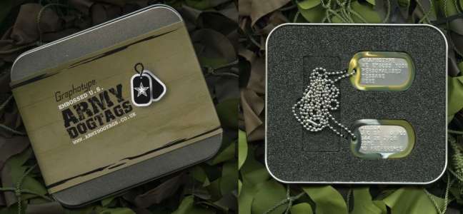 Custom army outlet dog tags