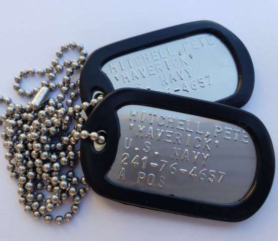 Top Gun, Maverick, Pete Mitchell dog tag set » Armydogtags