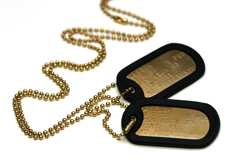 Military Brass Dog Tags